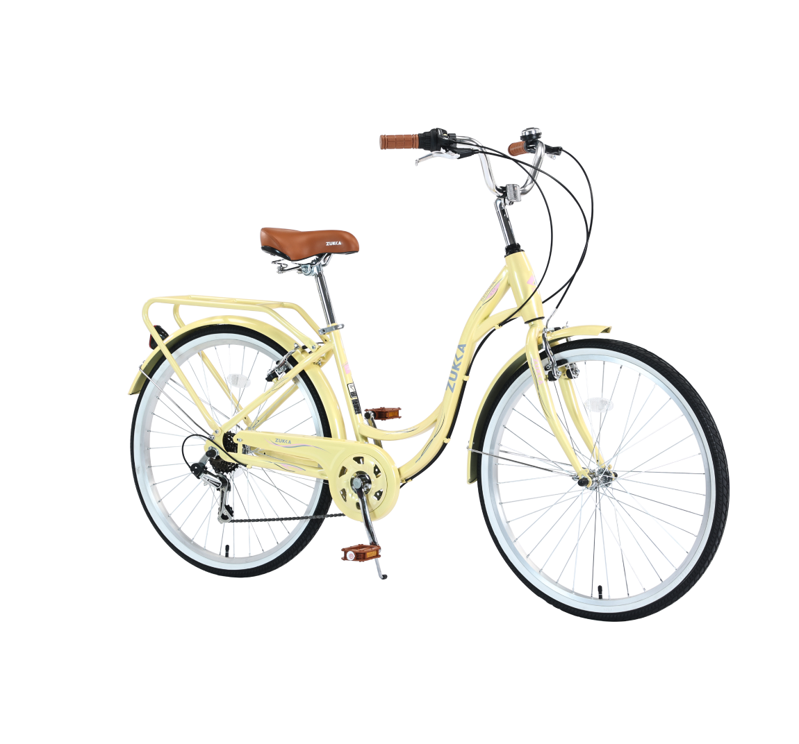 ZUKKA Dusk Urban 26" Yellow Lady Bike (Adult)