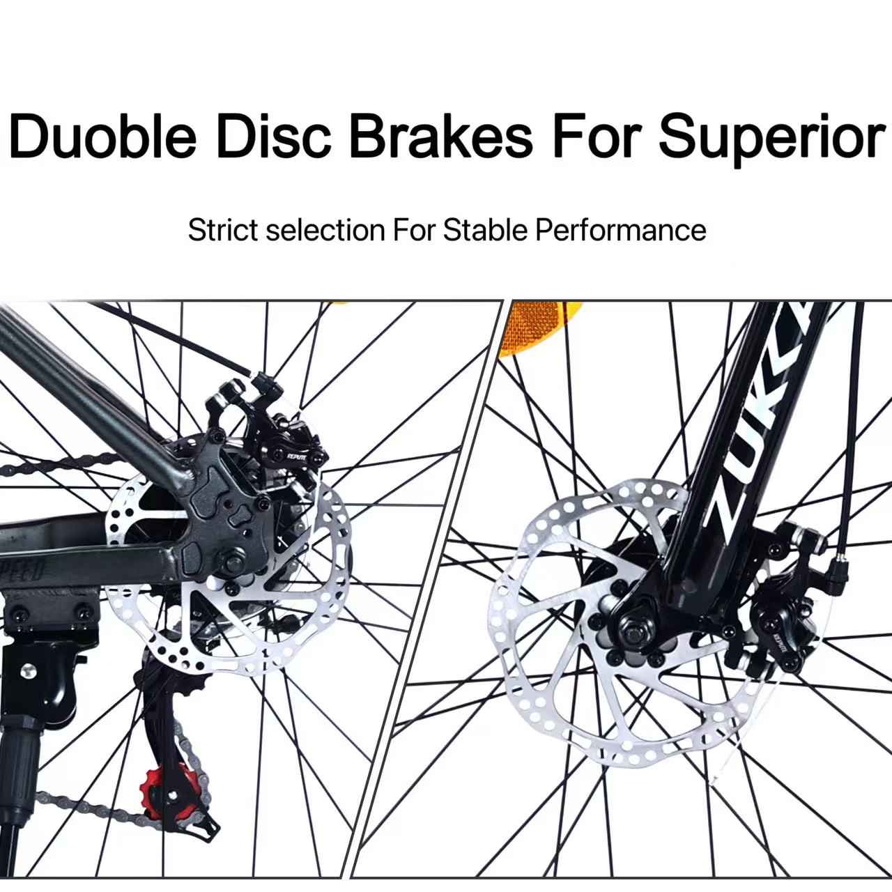 FRONT AND REAR DOUBLE DISC BRAKES